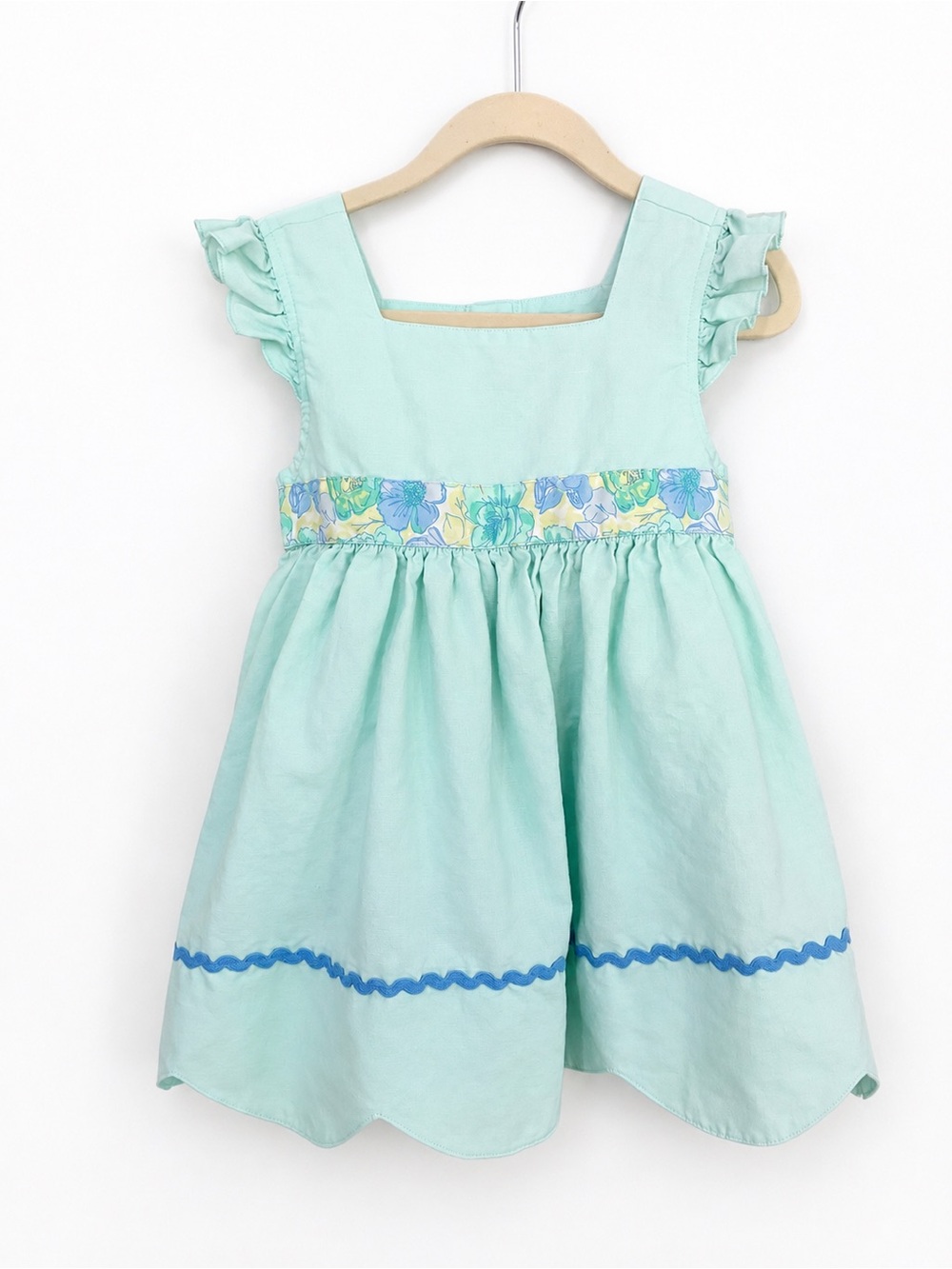 Matilda Jane Linen Blend Fantasy Folk Dress Size 2 Tie Back